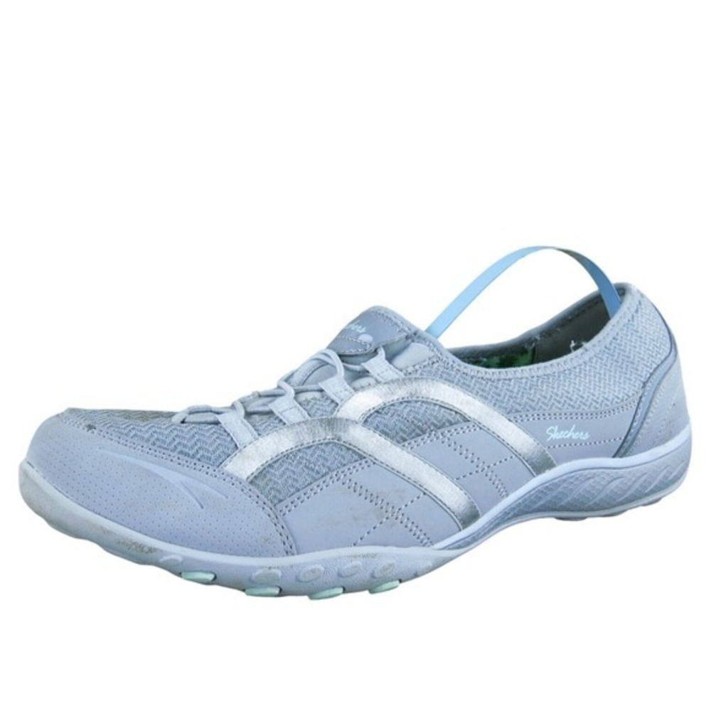 SKECHERS Women Relaxed Fit Bungee‎ Slip-On Gray Synthetic Sz 11 Gently Used 2025